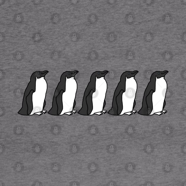 Five Penguins by ellenhenryart